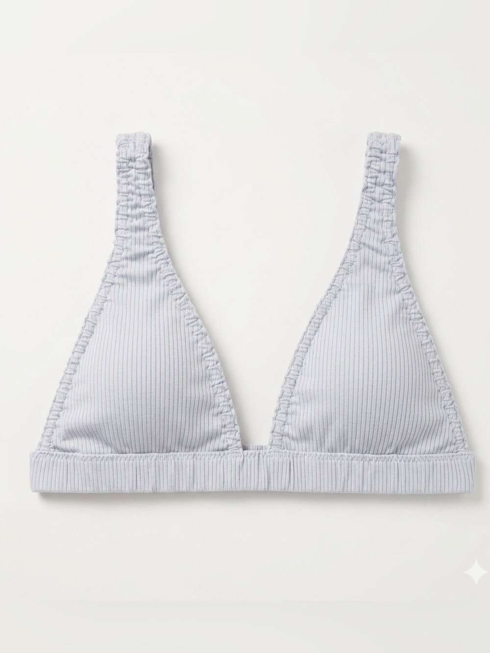 NWT Free People Wait & See Stripe Ruched Bralette. Light Blue. XS. Free